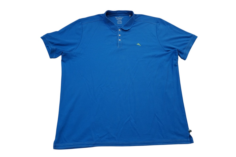 Tommy Bahama Polo Shirt Mens 4XLT Blue IslandZone Supima Big & Tall Performance